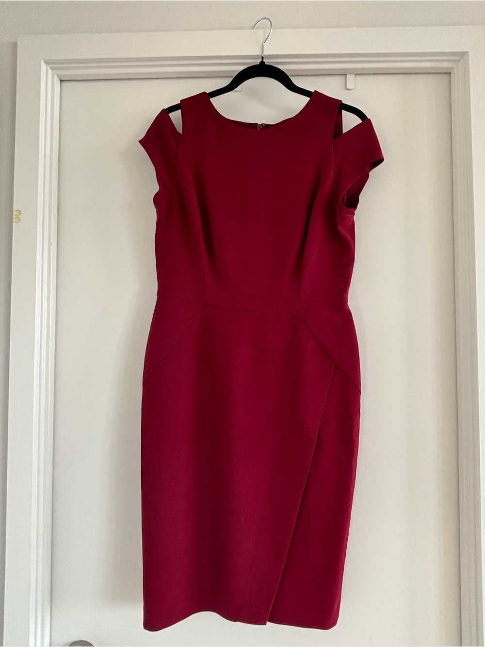 Saks Fifth Avenue Burgundy Sheath Dress